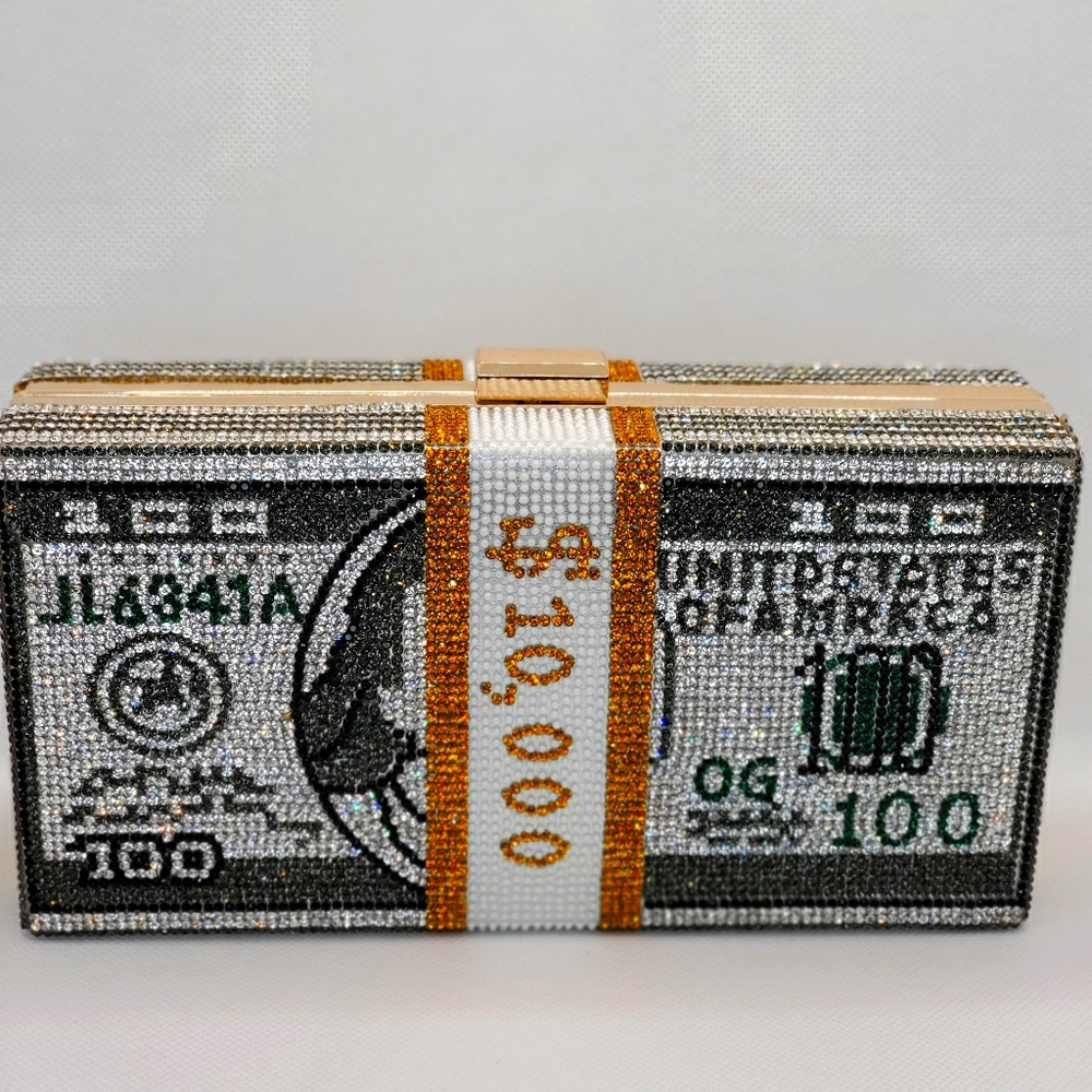 Rhinestone money purse